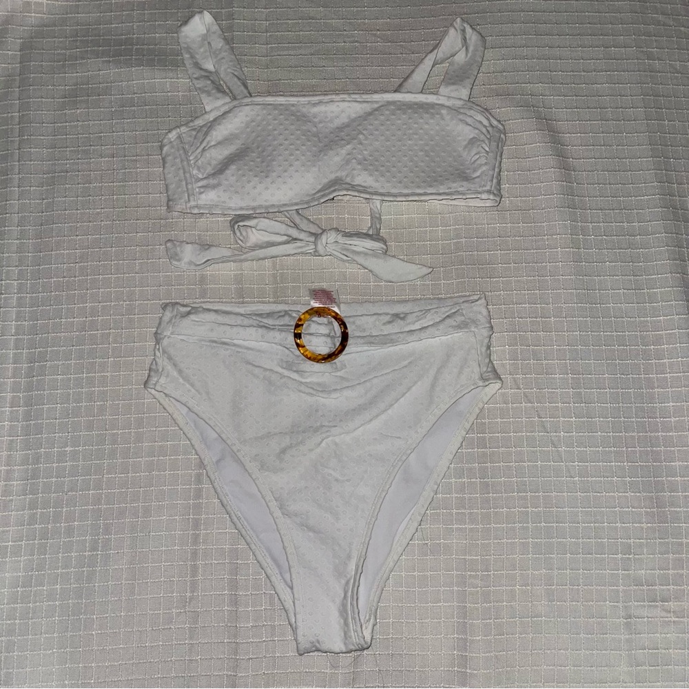 Xhilaration White Bikini with Ring Accent